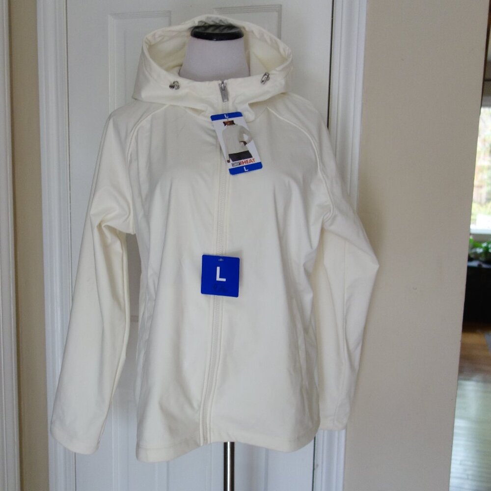 NWT 32 DEGREES HEAT Fleeced Line Hooded Full Zip SoftShell Jacket – Large - Picture 3 of 10